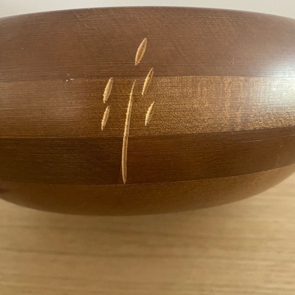 Vintage Baribocraft Canadian Maple Wood Salad Bowl with 5 Bowls - Picture 6 of 16